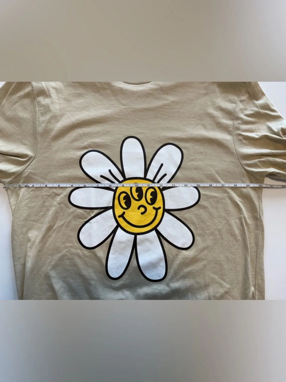 Urban Heritage Tan Daisy Graphic Long Sleeve Tee Mens Medium - Picture 8 of 9